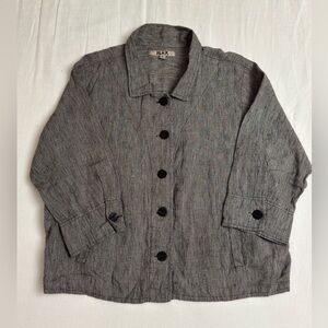 Flax 100% Linen Set Blazer Size L - Pants Size S Classic Casual Business Casual